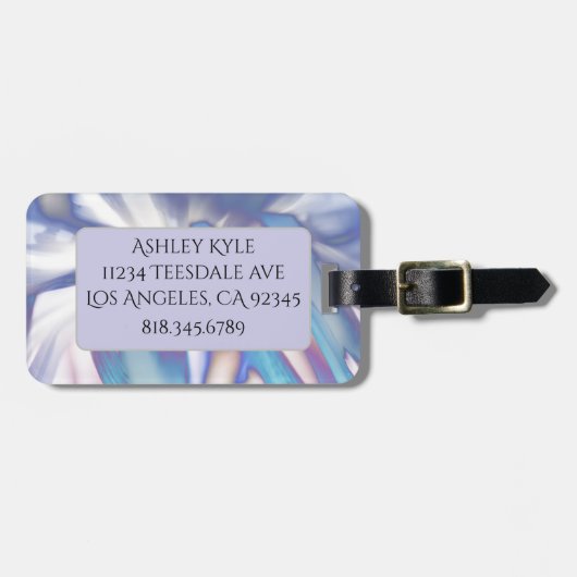 パープル花びらラゲッジタグ ラゲッジタグ (正面横)