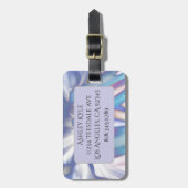パープル花びらラゲッジタグ ラゲッジタグ (正面縦)