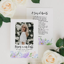 パープル花びら永遠に私たちのハート祈りの言葉カード