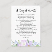 パープル花びら永遠に私たちのハート祈りの言葉カード 名刺 (裏面)