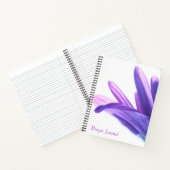 パープル花びら祈りの言葉ジャーナル ノートブック (内部)