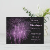 パープル花火リタイアメントパーティの招待状 招待状 (スタンド正面)