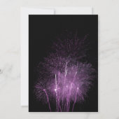 パープル花火リタイアメントパーティの招待状 招待状 (裏面)
