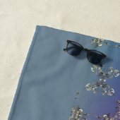 パープル華美ティール（緑がかった色）モノグラム ビーチタオル (インサイチュ)