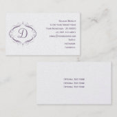 パープル華美ピアライズモノグラム名刺 名刺 (正面/裏面)