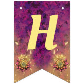 パープル葉フェアリー誕生日パーティー バンティングフラッグ (第2の旗)