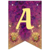 パープル葉フェアリー誕生日パーティー バンティングフラッグ (第3の旗)