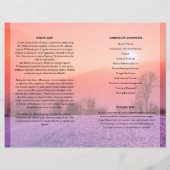 パープル葬儀プログラムテンプレート (裏面)