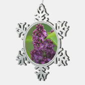 パープル薄紫オーナメント スノーフレークピューターオーナメント (右)