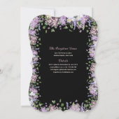 パープル薄紫キンセアニェラドレスフローラ藤 招待状 (裏面)