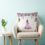 パープル薄紫キンセアニラ枕 クッション (椅子)