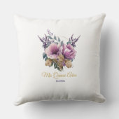 パープル薄紫キンセアニラ枕 クッション (裏面)