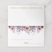 パープル薄紫クインセアニラフォールディング座席表 プレイスカード (外部開封)