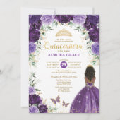 パープル薄紫クインセアニラプリンセスミスカンス15 招待状 (正面)