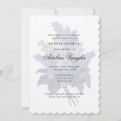 パープル薄紫グランミレニアルブライダルシャワー 招待状 (正面)