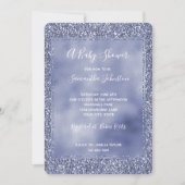 パープル薄紫グリッツグラムグリッタースパークル 招待状 (正面)