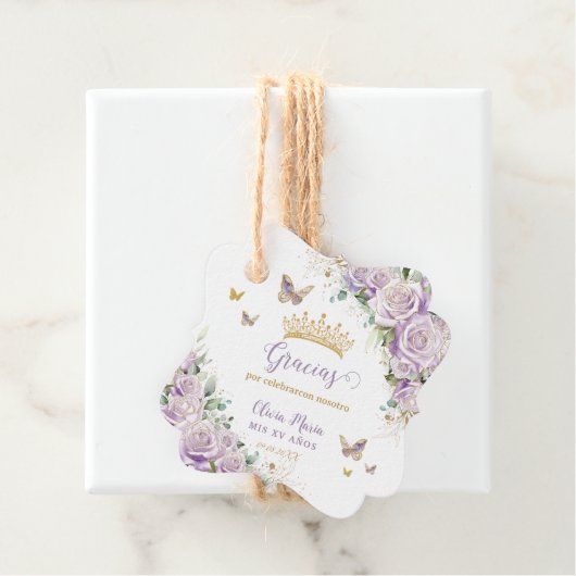 パープル薄紫バラフローラキンセアニェラ15バイリンガル フェイバータグ (インサイチュ)