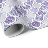 パープル薄紫パールグリッターマーメイド    ラッピングペーパー (ロールコーナー)