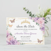 パープル薄紫ピンクフローラクインセアニラSweet sixteen セーブザデート (スタンド正面)