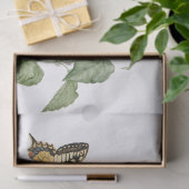 パープル薄紫フラワーアゲハチョウ蝶ヴィンテージ 薄葉紙 (ギフト)