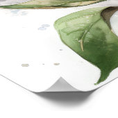 パープル薄紫フラワーズアートプリントポスター ポスター (角)