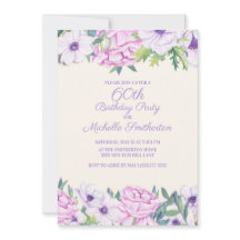 パープル薄紫フラワーズ60thバースデーパーティー