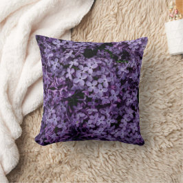 パープル薄紫フラワー春 クッション