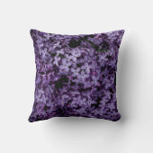 パープル薄紫フラワー春 クッション (裏面)