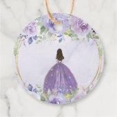 パープル薄紫フローラキンセアニラプリンセスドレス フェイバータグ (裏面)