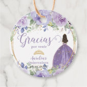 パープル薄紫フローラキンセアニラプリンセスドレス フェイバータグ (正面)