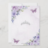 パープル薄紫フローラクインセアニラスウィート16シルバー セーブザデート (裏面)