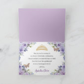パープル薄紫フローラドレスキンセアニェラスウィート16 サンキューカード (内部)