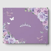 パープル薄紫フローラドレスシルバーキンセニェラXV ゲストブック (裏面)