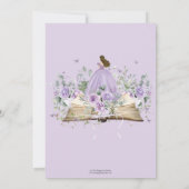 パープル薄紫フローラブックニューチャプターキンセニェラ 招待状 (裏面)