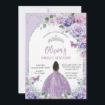 パープル薄紫フローラブラウンガールスウィート16誕生日 招待状<br><div class="desc">パーティー詳細でシックな誕生日の招待状を簡単かつ迅速にパーソナライズしカスタマイズ、単にボタンを押して文字のスタイルと配置をさらに再調整し、フォーマットする。この素敵な招待は、豪華な水色の紫、薄紫、ラベンダーのフローラと銀のアクセントを備えている。すべての文字が編集可能！キンセ素晴らしーニェラ、スウィート16、18歳の誕生日、ブライダルシャワー、庭園のパーティー、他の歳の誕生日パーティー、《キリスト教》洗礼式や命名式/バプテスマなど！一致するアイテムをストアで利用可能！ハHappy Cat Studio</div>