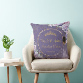 パープル薄紫フローラプリンセスキンセアニラキープサケ クッション (椅子)