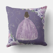 パープル薄紫フローラプリンセスキンセアニラキープサケ クッション (裏面)