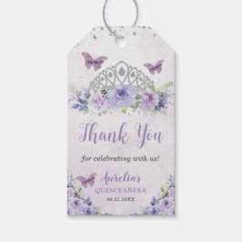 パープル薄紫フローラプリンセスクラウンキンセアニラ ギフトタグ