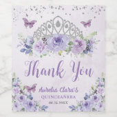 パープル薄紫フローラプリンセスクラウンキンセアニラ ワインラベル (シングルラベル)