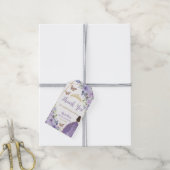 パープル薄紫フローラプリンセスバタフライキンセアニラ ギフトタグ (より糸付き)