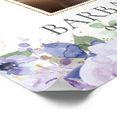 パープル薄紫フローラ写真写真葬儀記念館 ポスター (角)