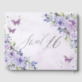 パープル薄紫フローラ蝶シルバースウィート16 ゲストブック (裏面)