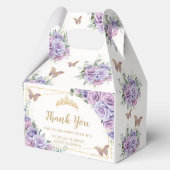 パープル薄紫フローラ蝶金ゴールドティアラゲーブル フェイバーボックス (裏面)