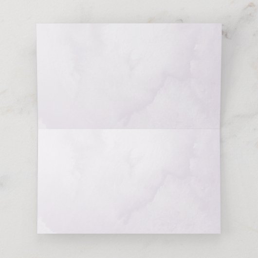 パープル薄紫フローラ金ゴールドキンセアニラ16誕生日 プレイスカード (内部開封)