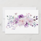 パープル薄紫ブランチと花嫁シャワーフローラ 招待状 (裏面)