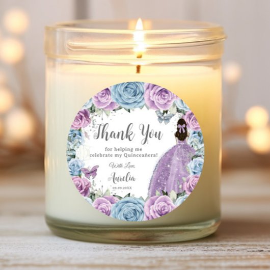 パープル薄紫ベビーブルーフローラドレスキンセアニラ ラウンドシール