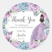 パープル薄紫ベビーブルーフローラドレスキンセアニラ ラウンドシール (正面)