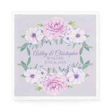 パープル薄紫ラベンダーパーソナライズされたフローラ結婚ズ