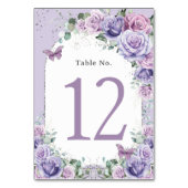 パープル薄紫ラベンダーフローラ誕生日キンセアニラ テーブルナンバー (裏面)