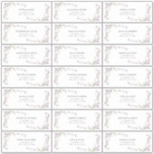 パープル薄紫ラベンダーワイルドフラワーゲストアドレス シール (正面)